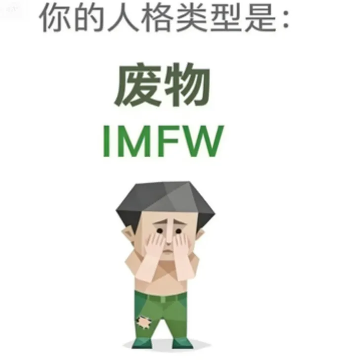 IMFW（廢物）人格海報